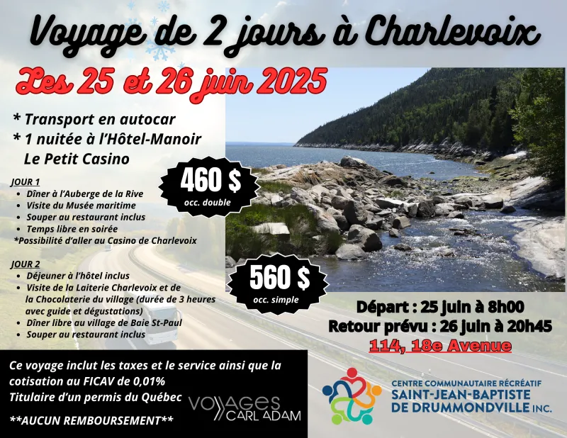 Voyage à Charlevoix