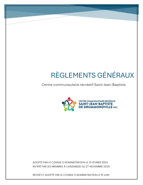 Règlements généraux